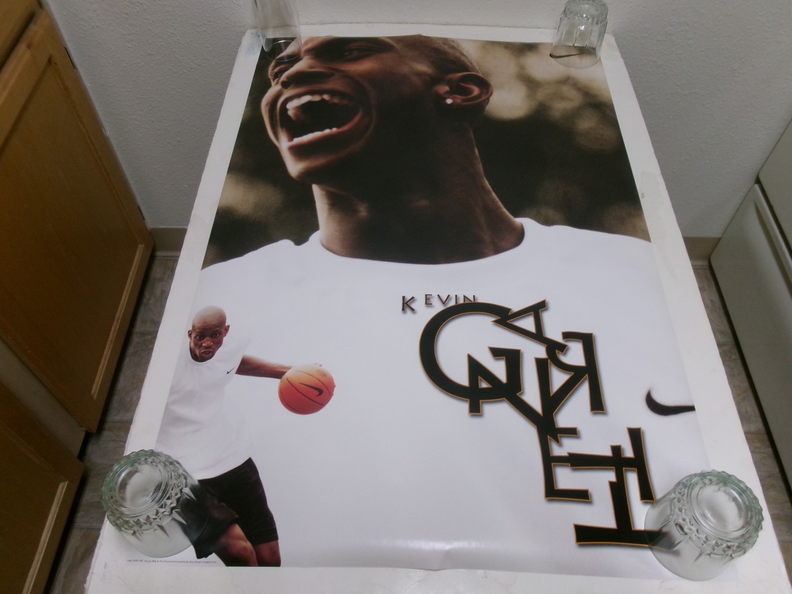 NBA Minnesota Timberwolves Kevin Garnett 1997 Nike Poster-GARNETT-23x34-MINT