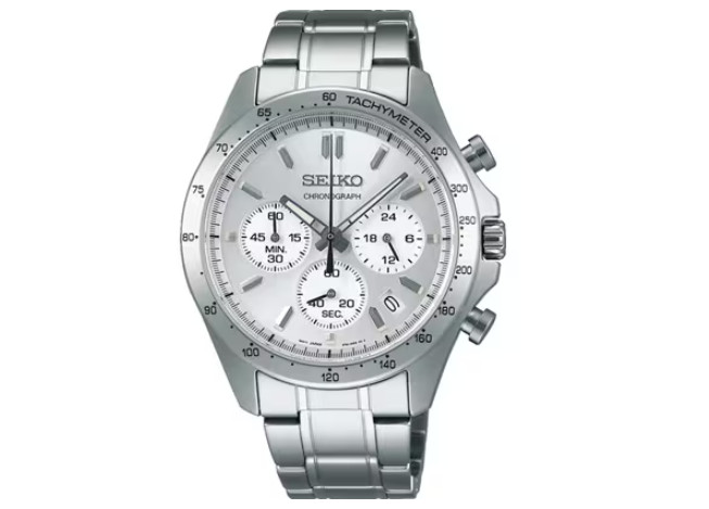 SEIKO Spirit SBTR009 Chronograph Quartz Silver Dial Men\'s Watch Japan New