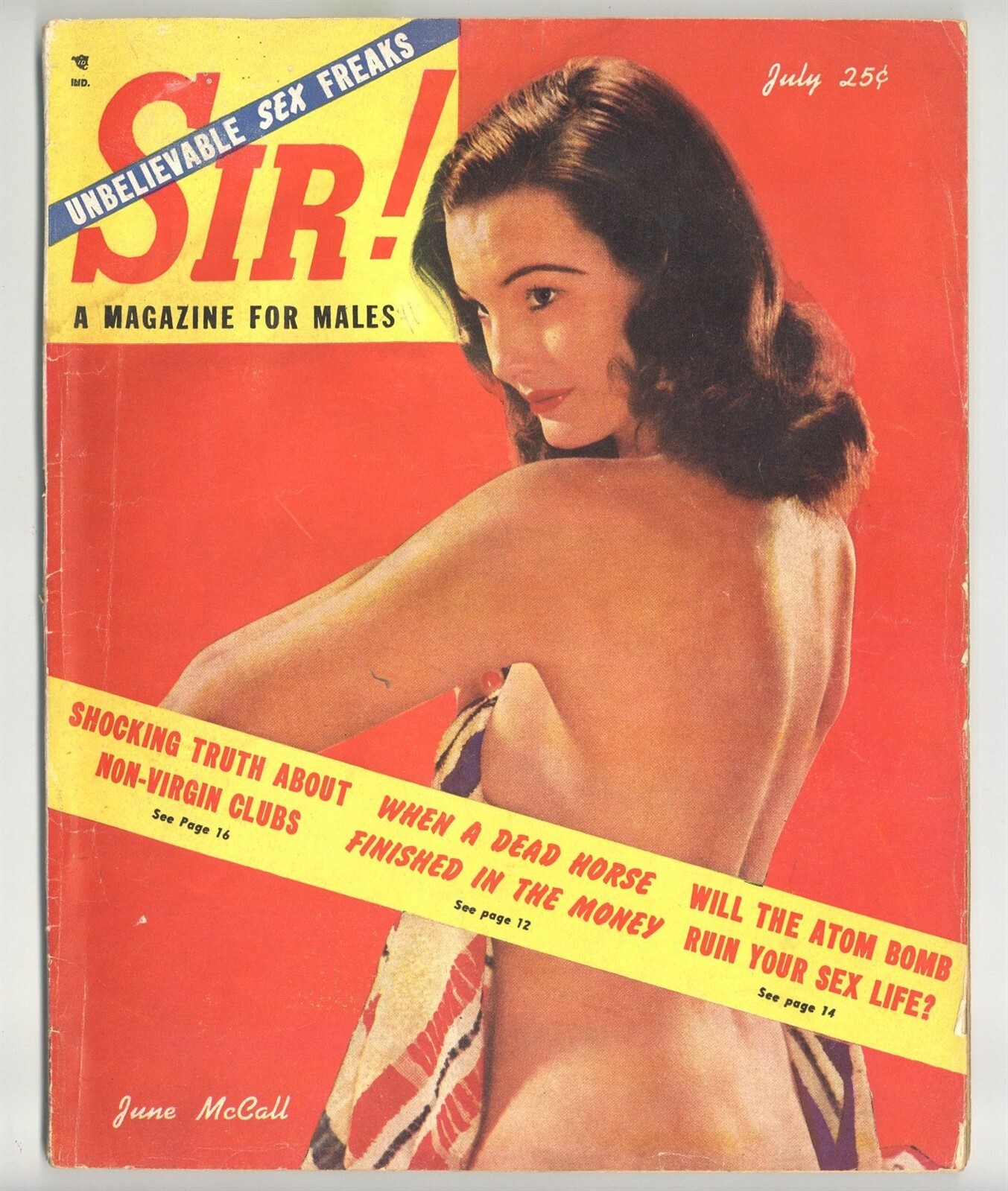 Sir 1951 June McCall 84pgs GGA Pulp Volitant Publishing Pinup Magazine M33736
