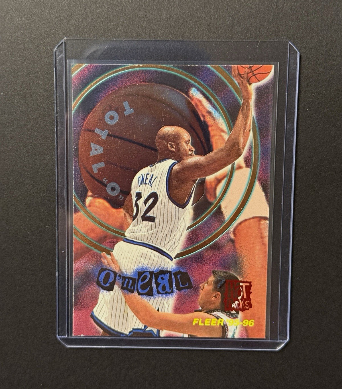 Fleer 1995-96 Hot Packs Shaquille O\'Neal 6/10 Orlando Magic Insert Card Fleer 1995-96 Hot Packs Shaquille O\'Neal 6/10 Orlando Magic Insert Card