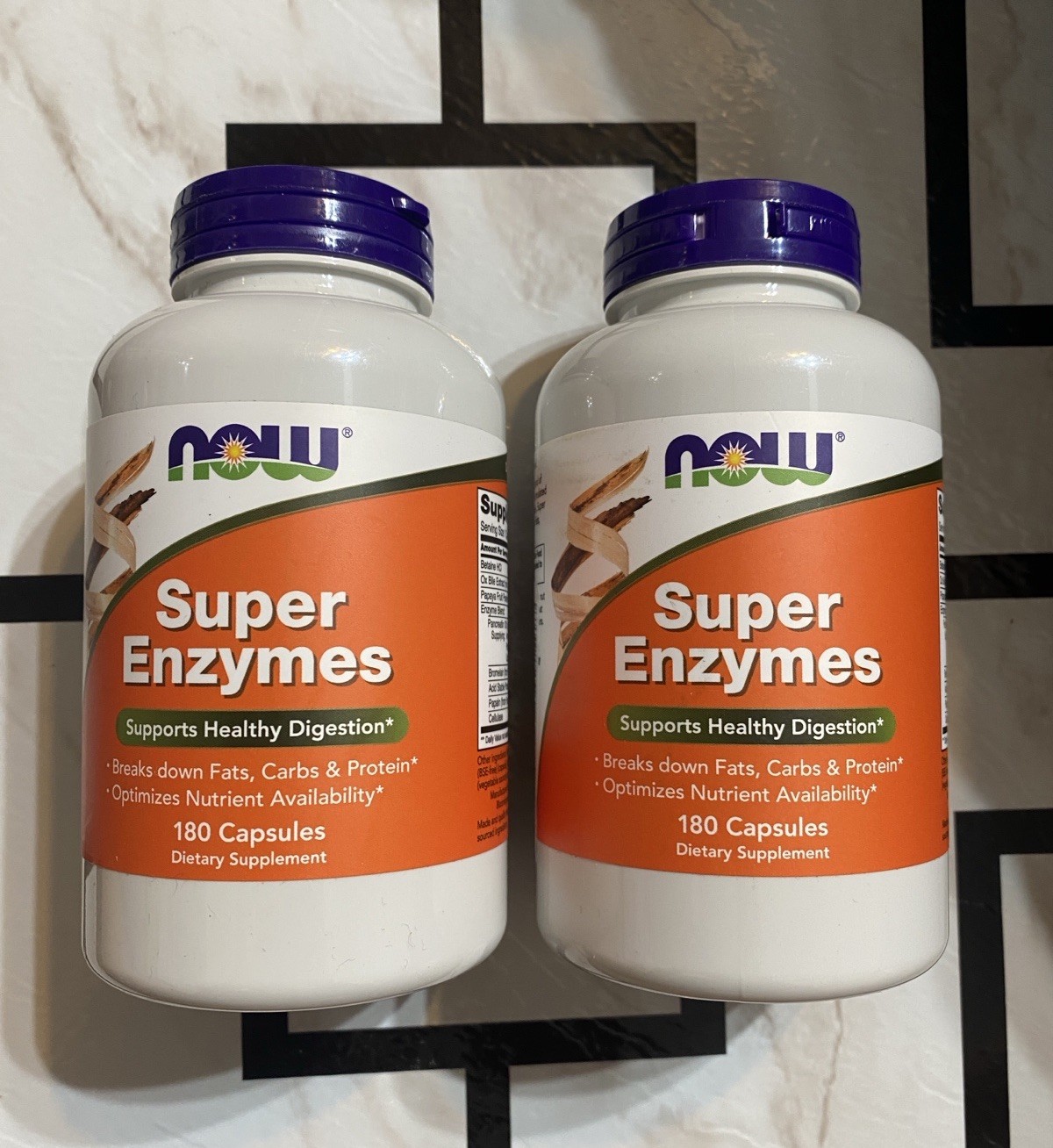 2-Pack NOW Foods Super Enzymes Health Digestion Nutrient Availability 180 Caps 2-Pack NOW Foods Super Enzymes Health Digestion Nutrient Availability 180 Caps