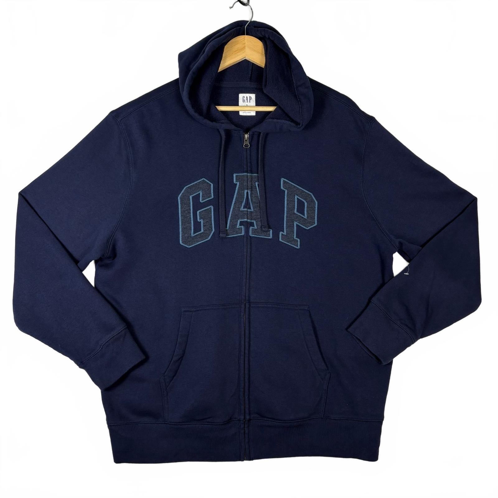 NWOT GAP Men\'s Navy Blue Full Zip Hoodie Sweatshirt XL