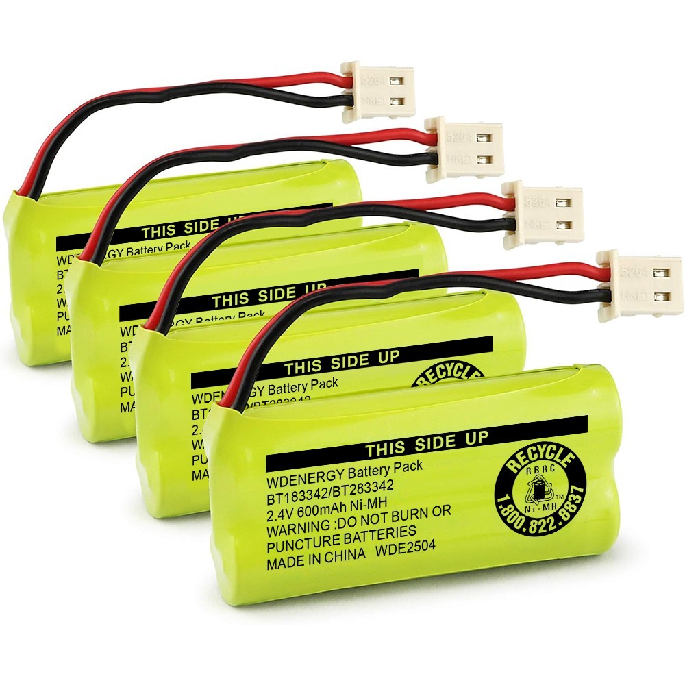 4pcs Battery Pack BT183342 BT283342 BT162342 For Vtech AT&T Home Cordless Phone