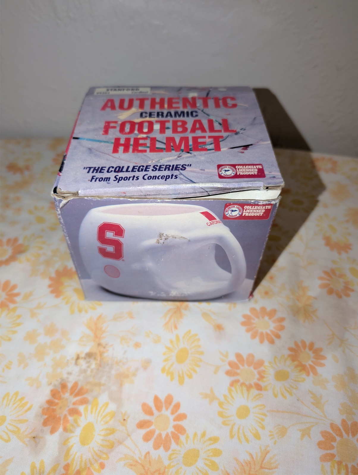 Sports Concepts Stanford Cardinal Ceramic Football Helmet Mug, College Series