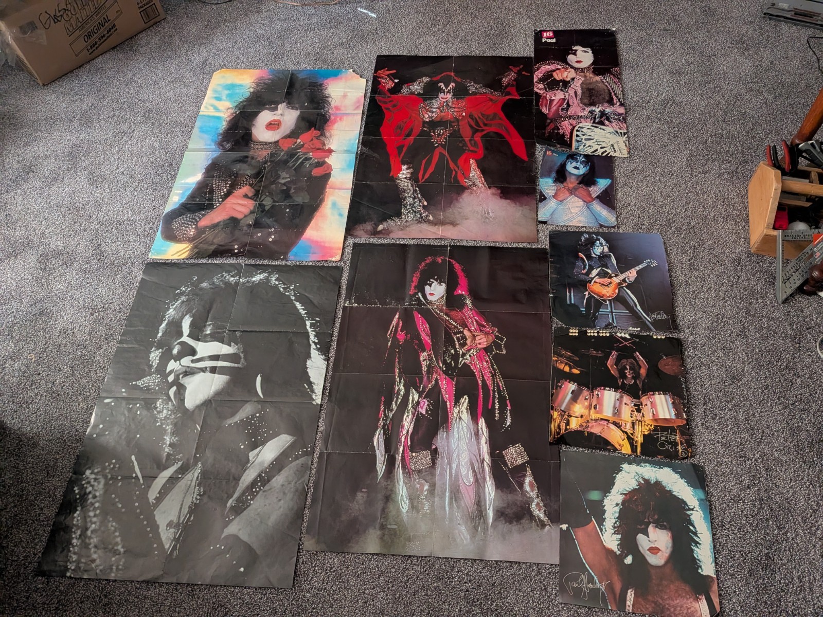Vintage 1970s KISS Magazine Poster & Pin-Up Lot 9 Dynasty Tour Era (1976-1979