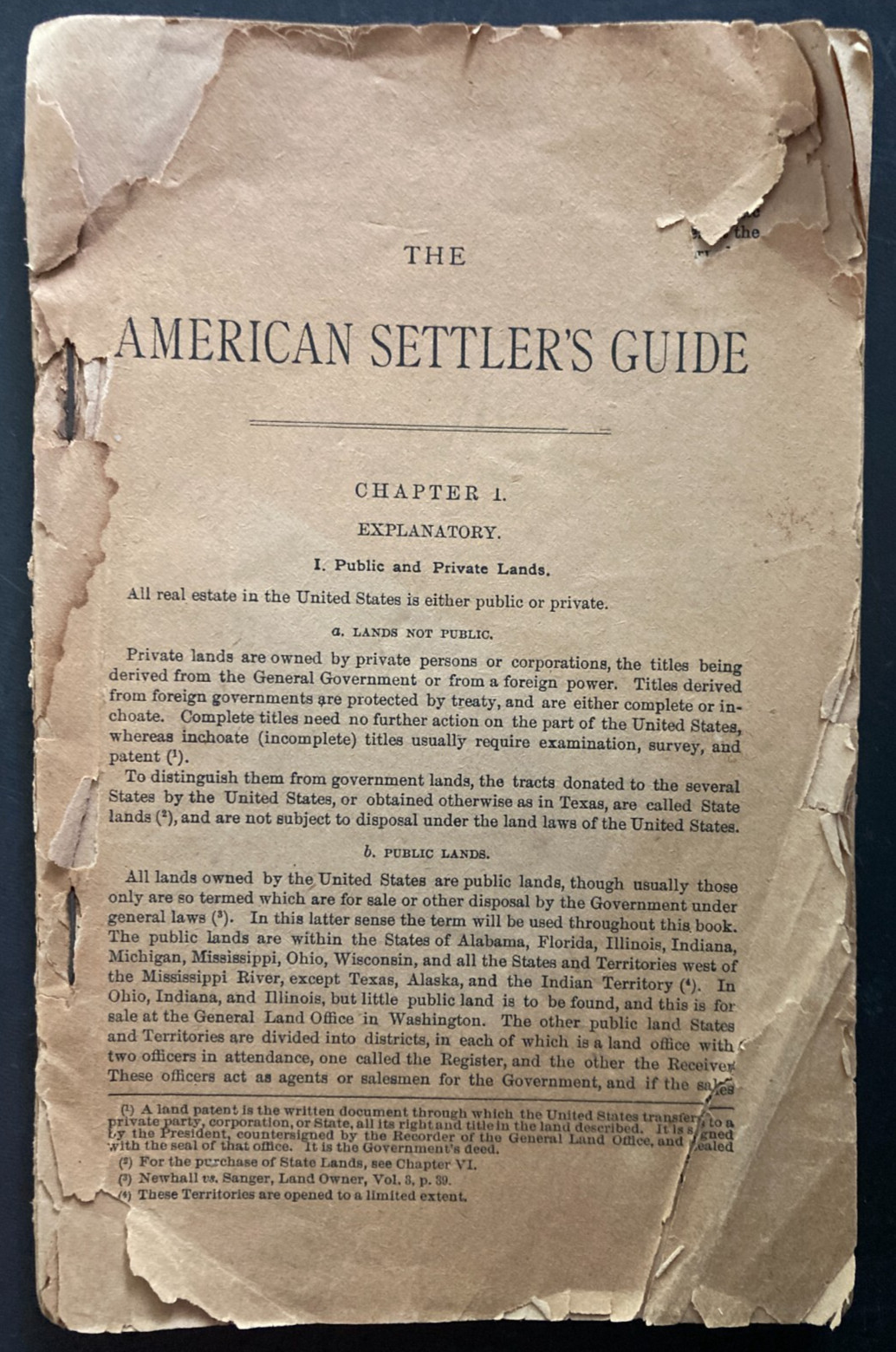 ANTIQUE  Ca. 1880 The American Settler\'s Guide by Henry N. Copp