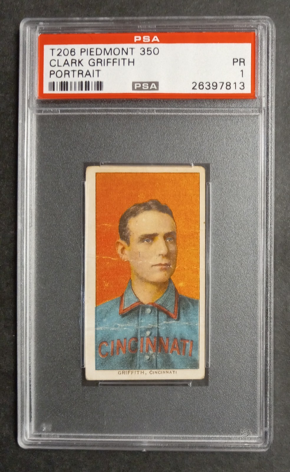 1909-11 T206 - Clark Griffith - HOF - Piedmont 350 - PSA 1 PR