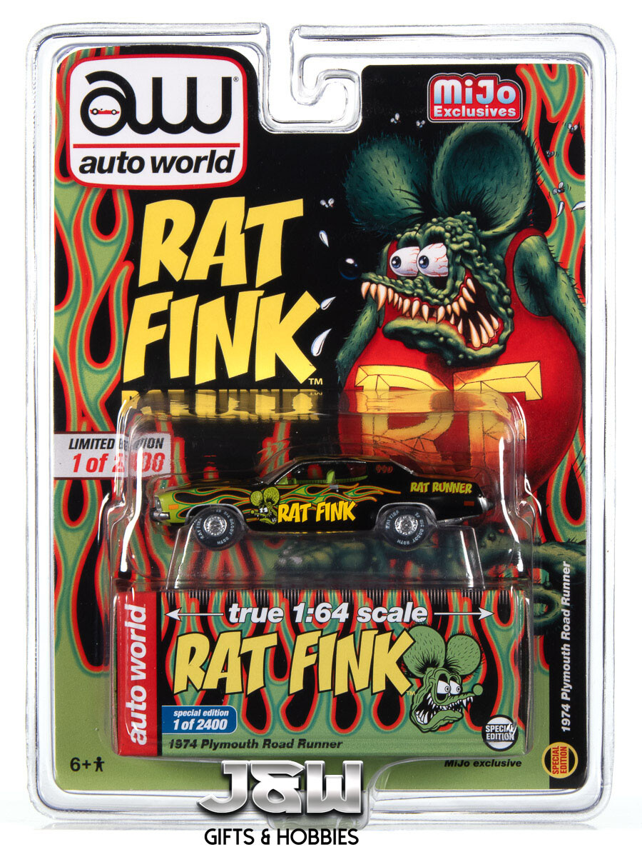 Auto World Plymouth Road Runner 1974 Rat Fink CP7937 1/64