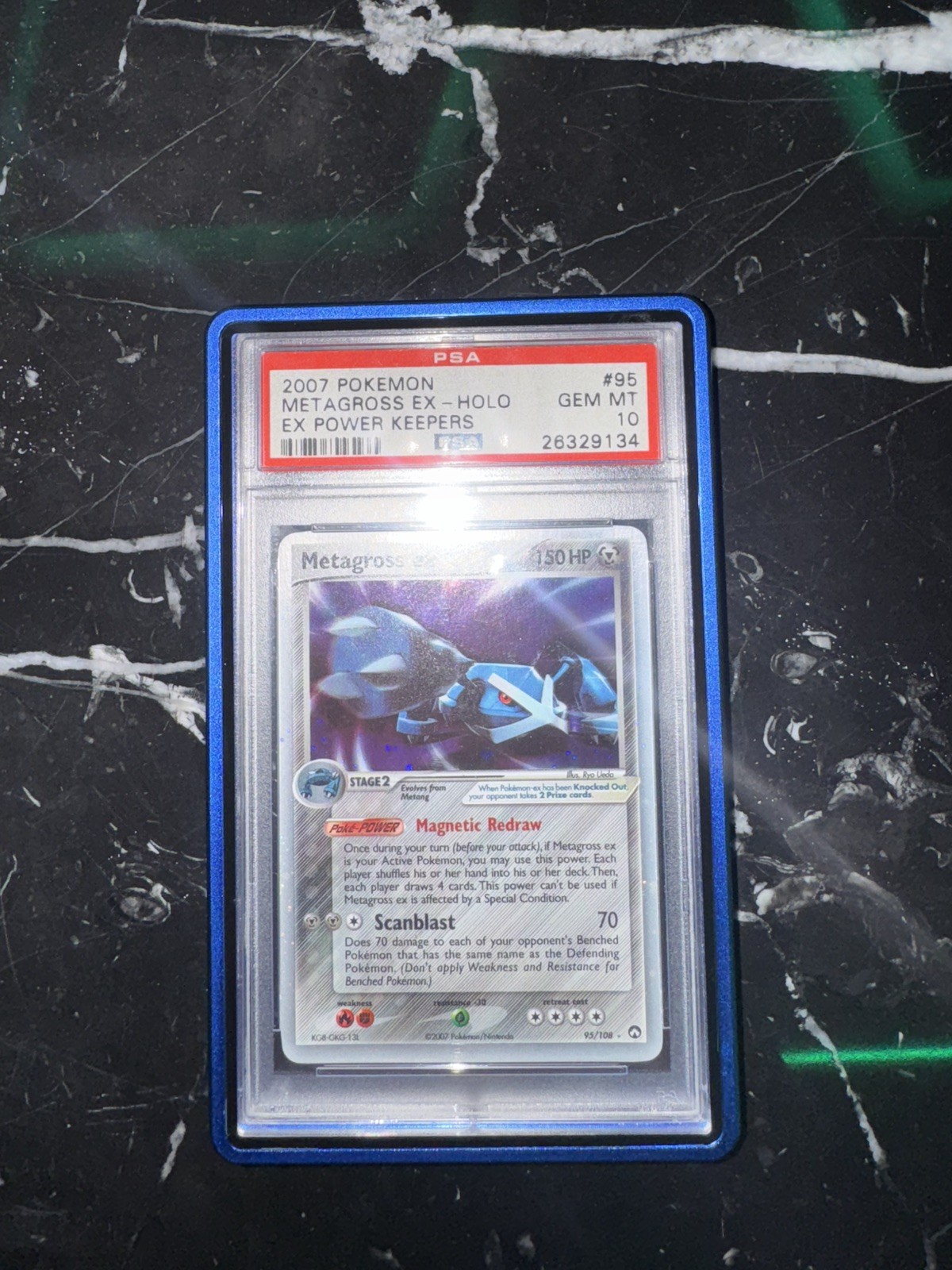 2007 Pokemon EX Power Keepers Metagross ex 95 95/108 Holo PSA 10 *POP 93*