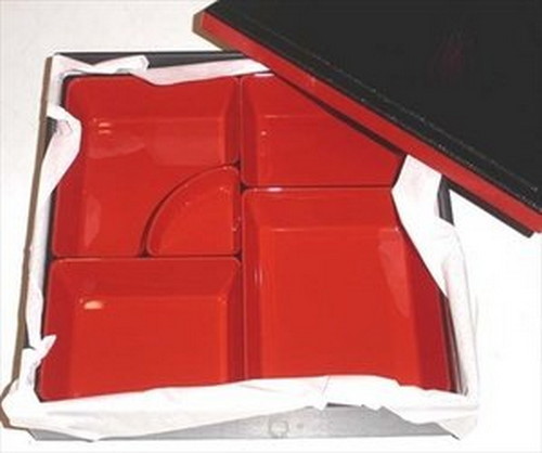 Japanese Hakoya Syokado Plastic Lacquer Bento Lunch Box #7355 S-1923 Japanese Hakoya Syokado Plastic Lacquer Bento Lunch Box #7355 S-1923