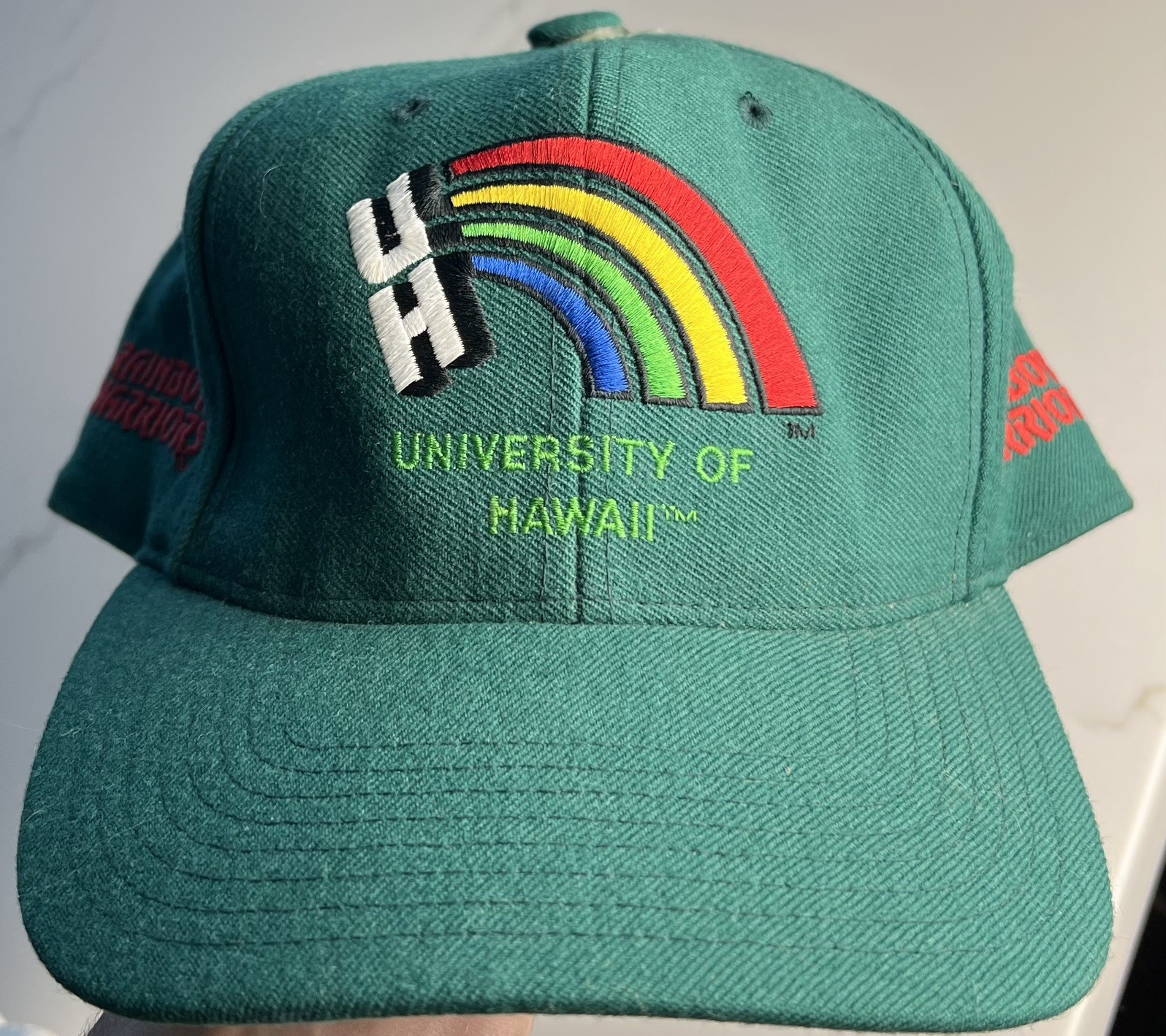 University Of Hawaii Snapback Hat Vintage UH Rainbow wool blend rare University Of Hawaii Snapback Hat Vintage UH Rainbow wool blend rare
