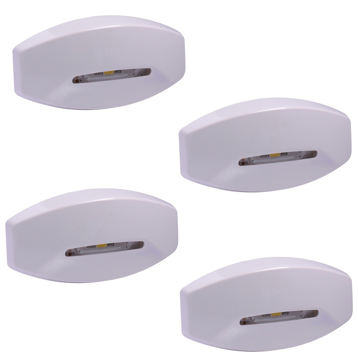 Lumitec Fiji Courtesy Light White Housing Indirect Beam RGBW  4 Pack  101754
