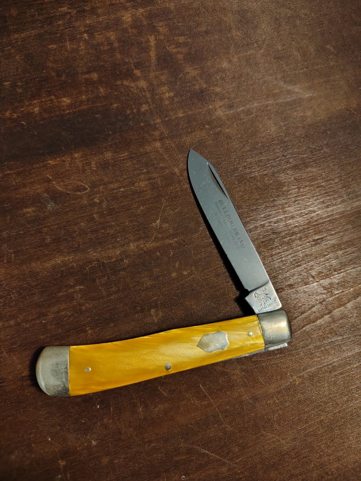 1998 Bulldog Brand Handmade Hammer Forged Single Blade Pocket Knife