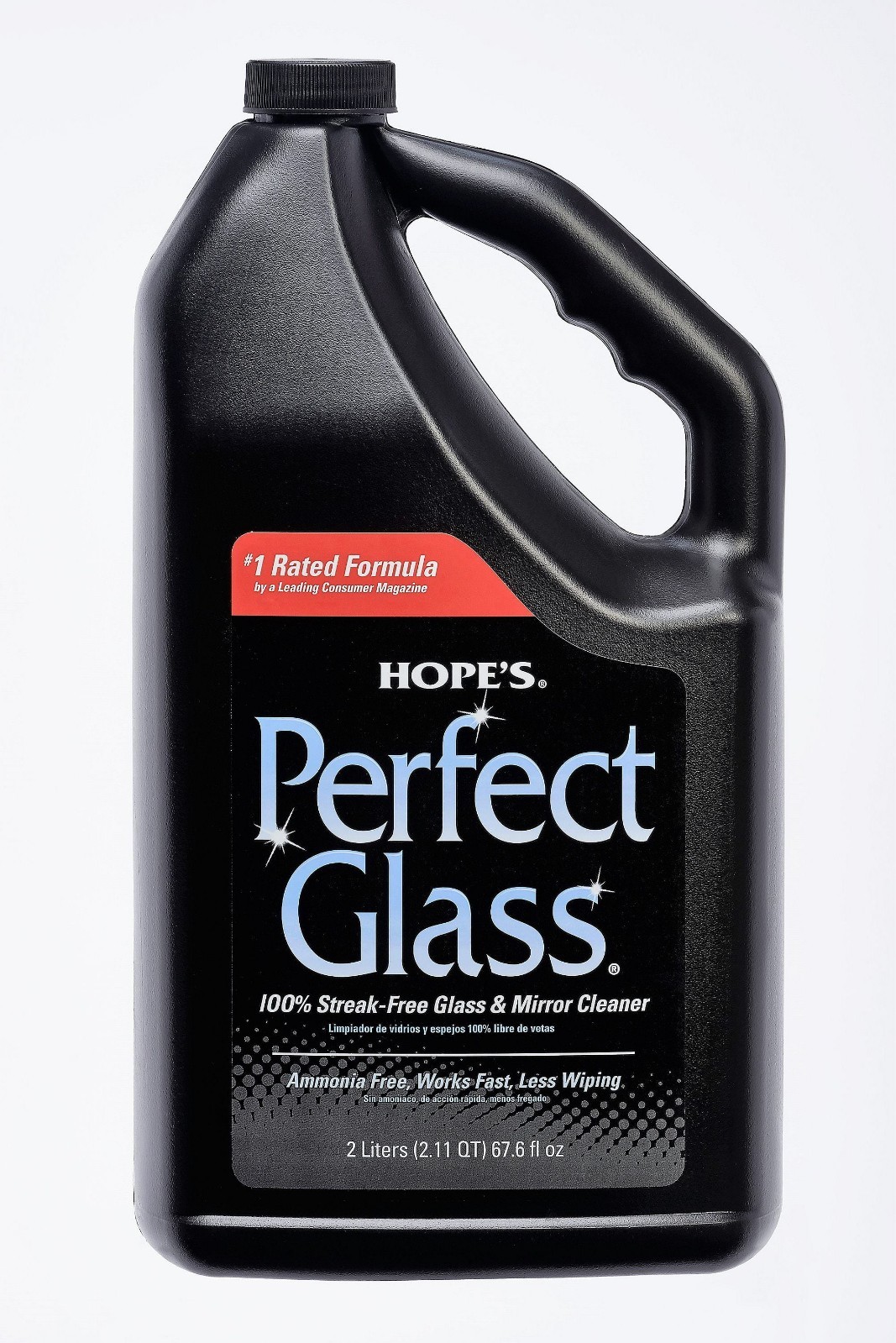 Hopes Perfect Glass Cleaner Refill 67.6 Oz Streak Residue Free Mirror Cleaner