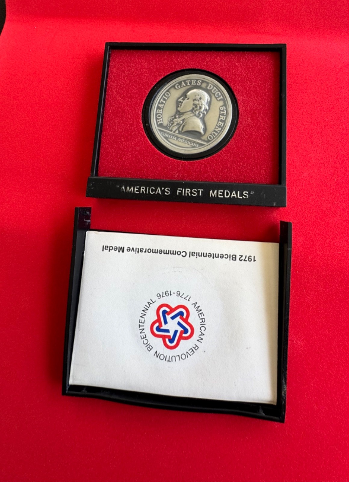 1974 America\'s First Medals GEN. HORATIO GATES US Mint Pewter Vintage Coin w/box