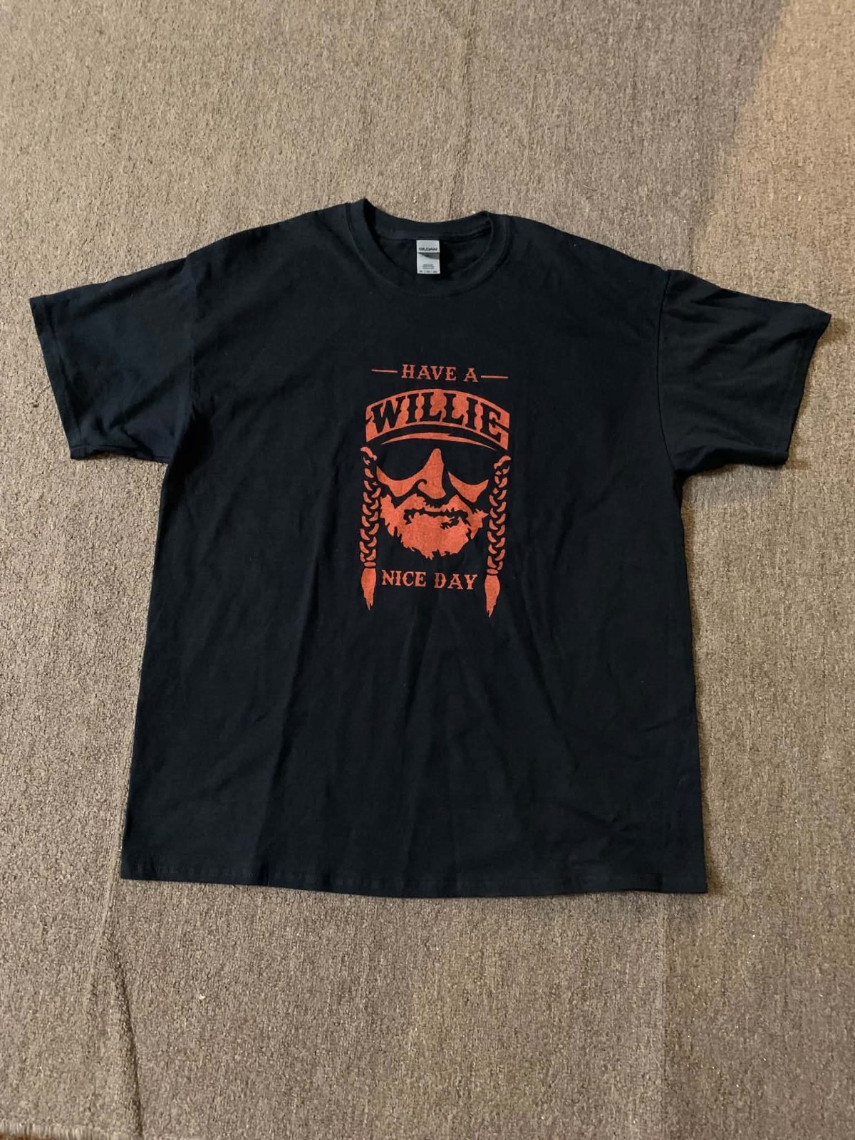 Willie Nelson Have A Willie Nice Day Graphic T-Shirt Black Mens XL Willie Nelson Have A Willie Nice Day Graphic T-Shirt Black Mens XL