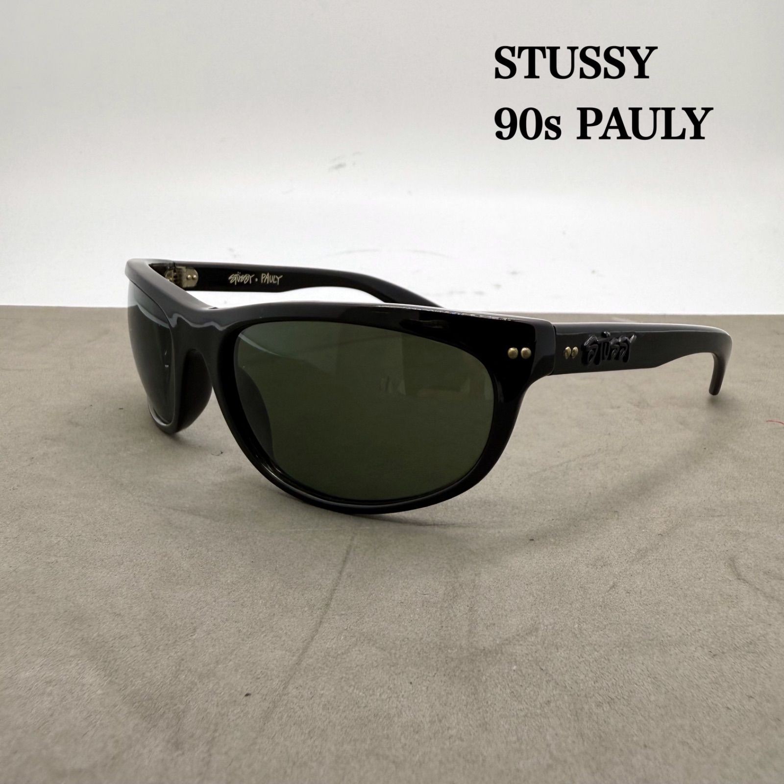 Stussy 90s Old Pauly Sunglasses Black Vintage Streetwear Frame From Japan