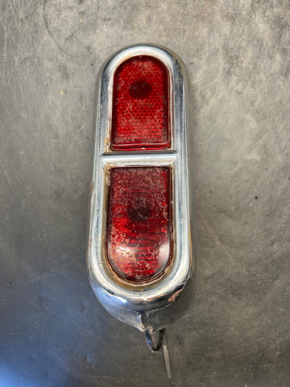 1947-1949 Studebaker Champion Glass Tail Light Lens Driver Passenger Side Chrome