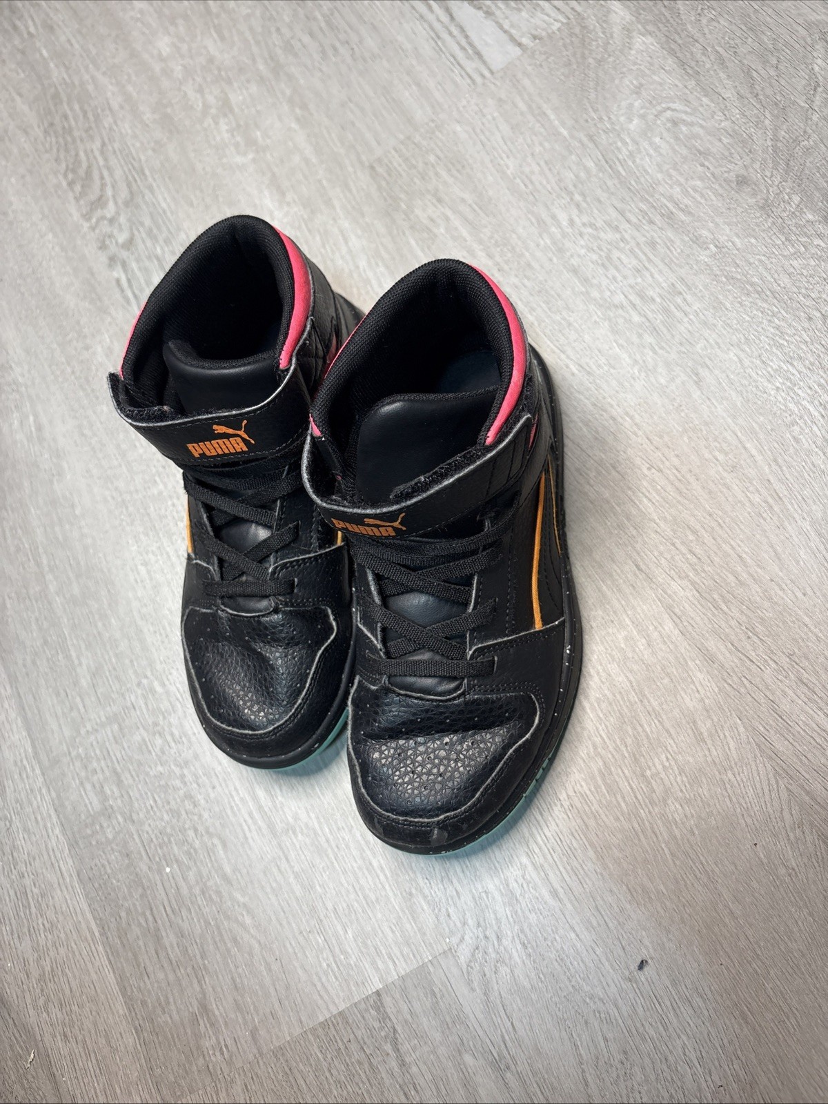 PUMA Rebound Layup Rcl Elevated Easy On  Youth Boys Black Sneakers Casual Shoes