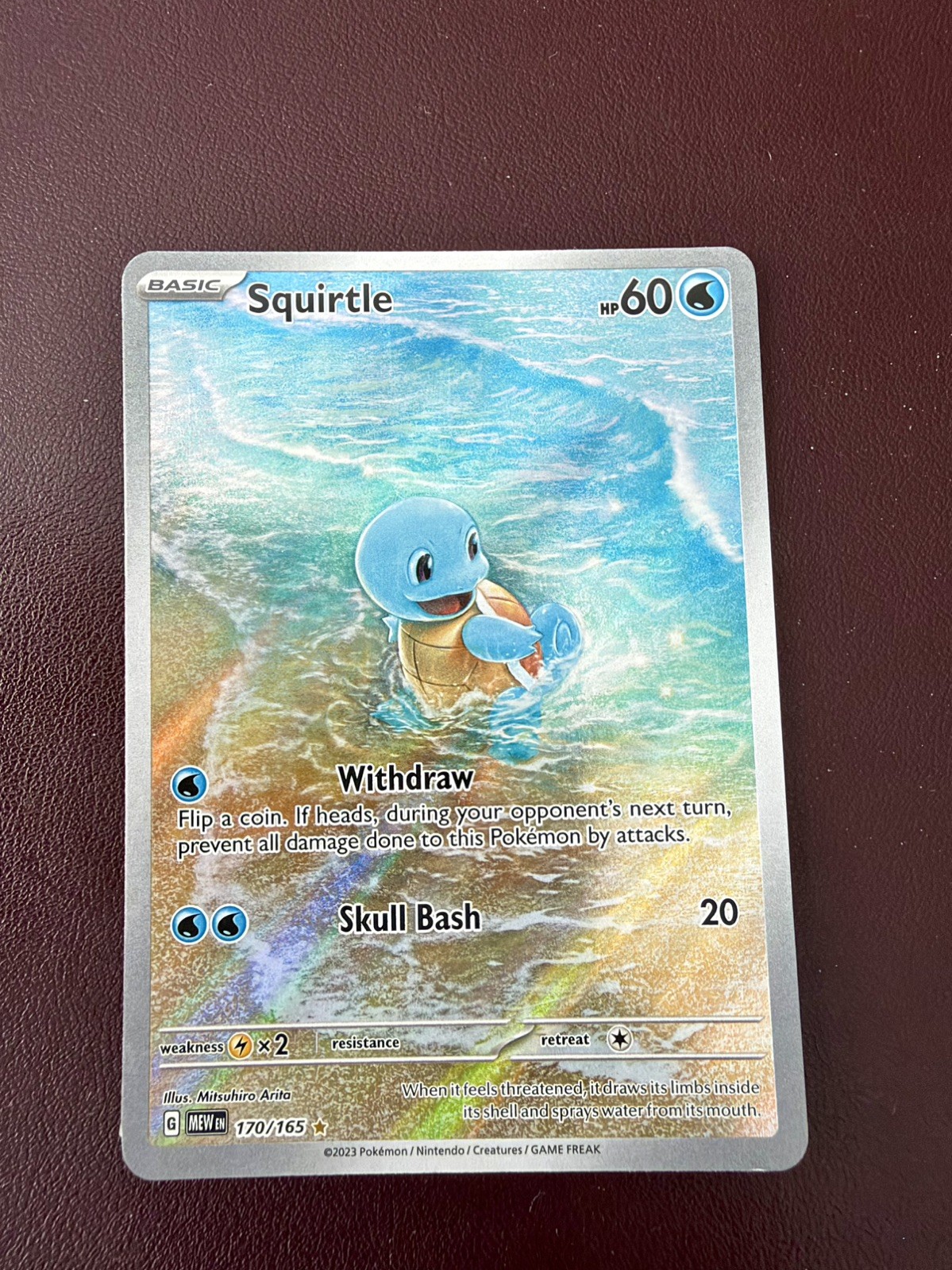 Pokemon TCG Squirtle 170/165 SV: Scarlet & Violet 151 IR Holo EN 2023