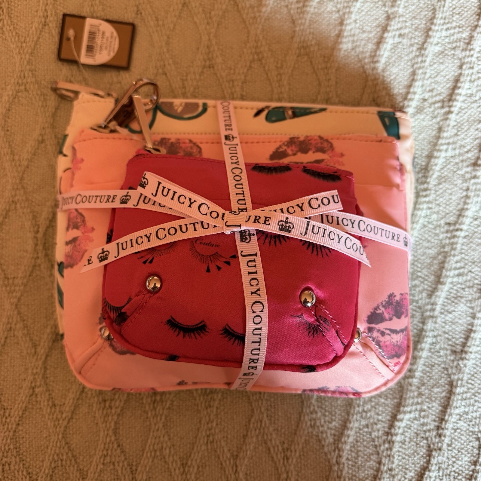 Authentic Original Juicy Couture  & BNWT 3 Accessories Pouches Set