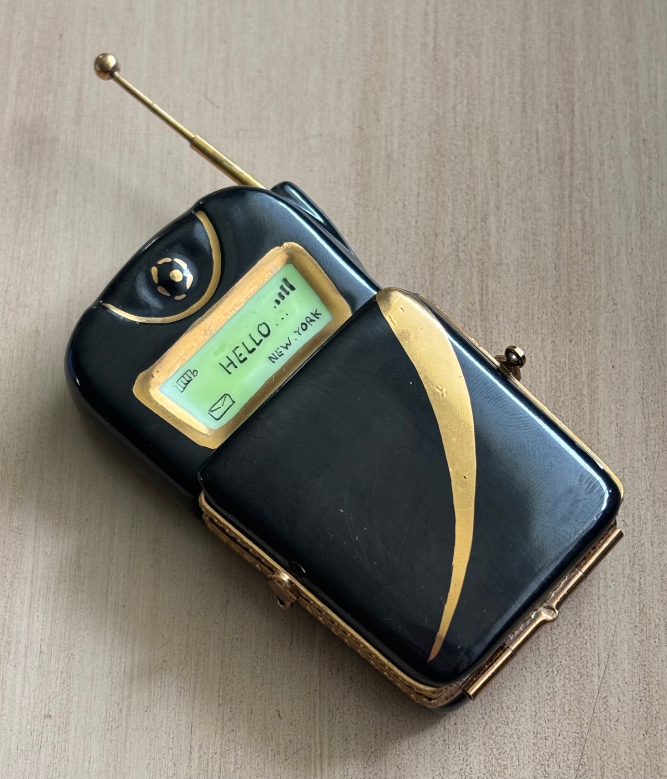 Rochard Limoges France black phone trinket Rochard Limoges France black phone trinket