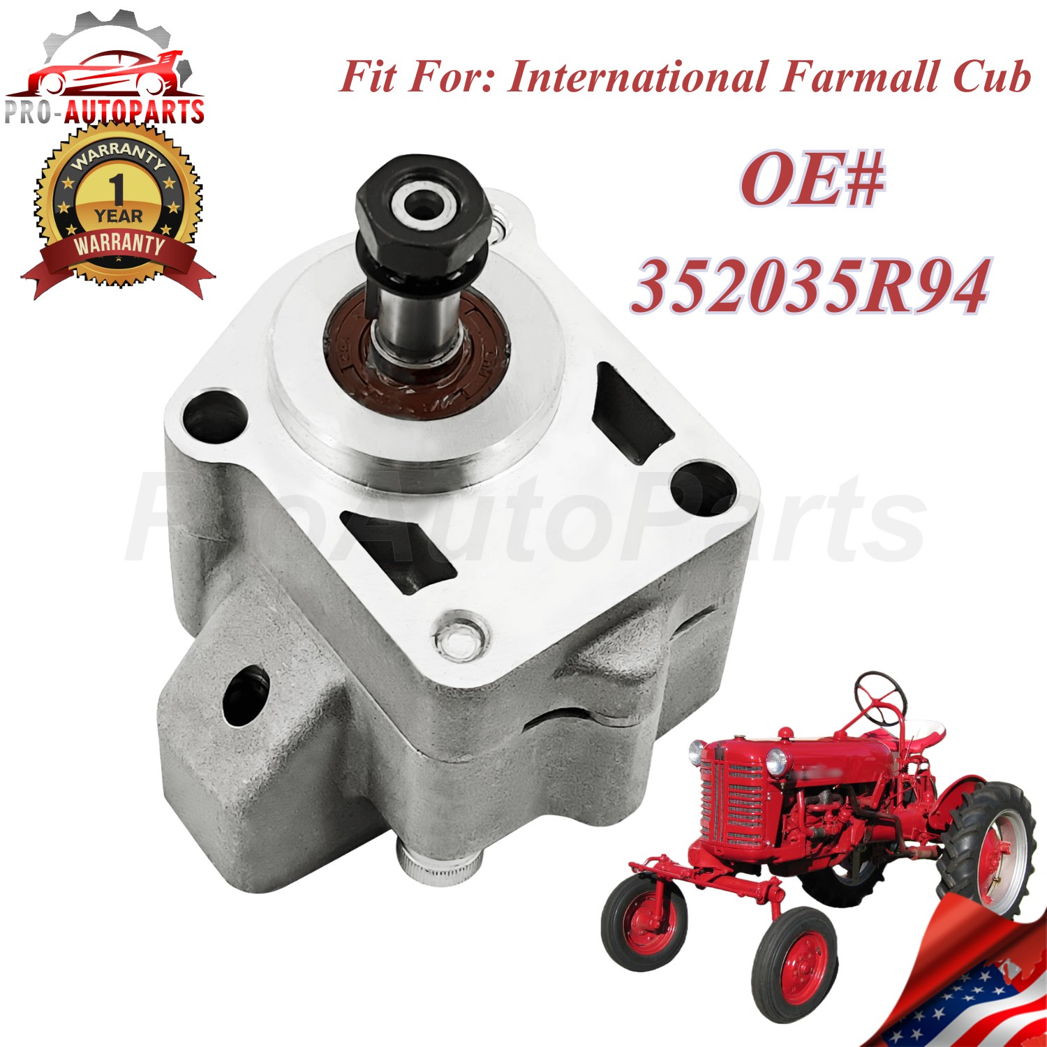 NEW Hydraulic Pump 352035R94 for International Farmall Cub FAST SHIPPING US