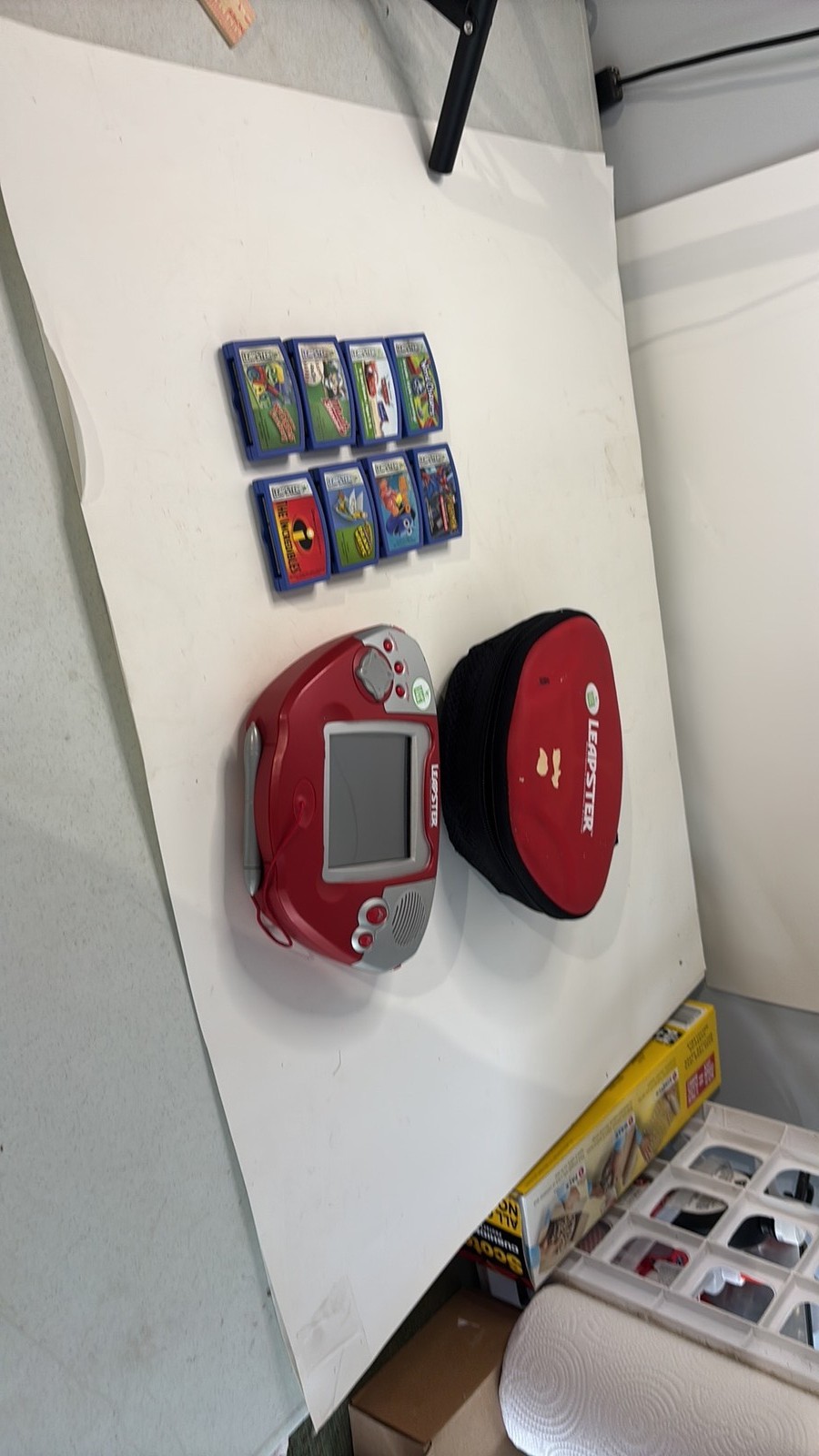 Vintage Leapster Multimedia Learning System Bundle with 8 Games and Case
