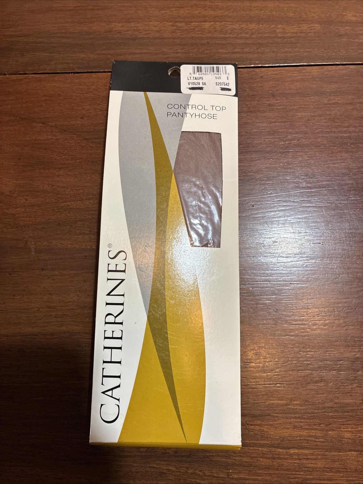 NWT Catherine\'s Women\'s Control Top Sheer Leg Pantyhose Lt Taupe Size E NWT Catherine\'s Women\'s Control Top Sheer Leg Pantyhose Lt Taupe Size E