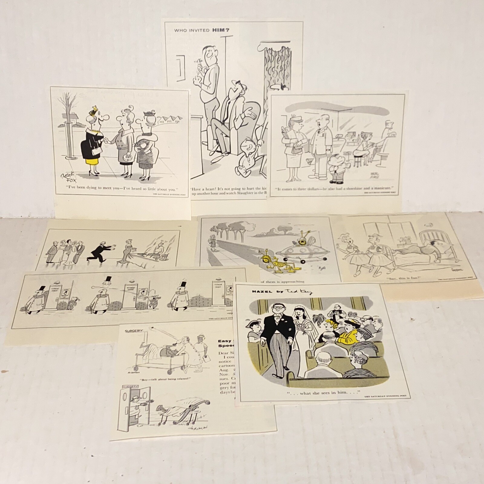 Vintage Cartoon Clippings from 1961 The Saturday Evening Post Magazine Vintage Cartoon Clippings from 1961 The Saturday Evening Post Magazine