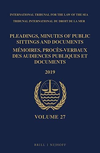 Pleadings, Minutes of Public Sittings and Documents  Mémoires