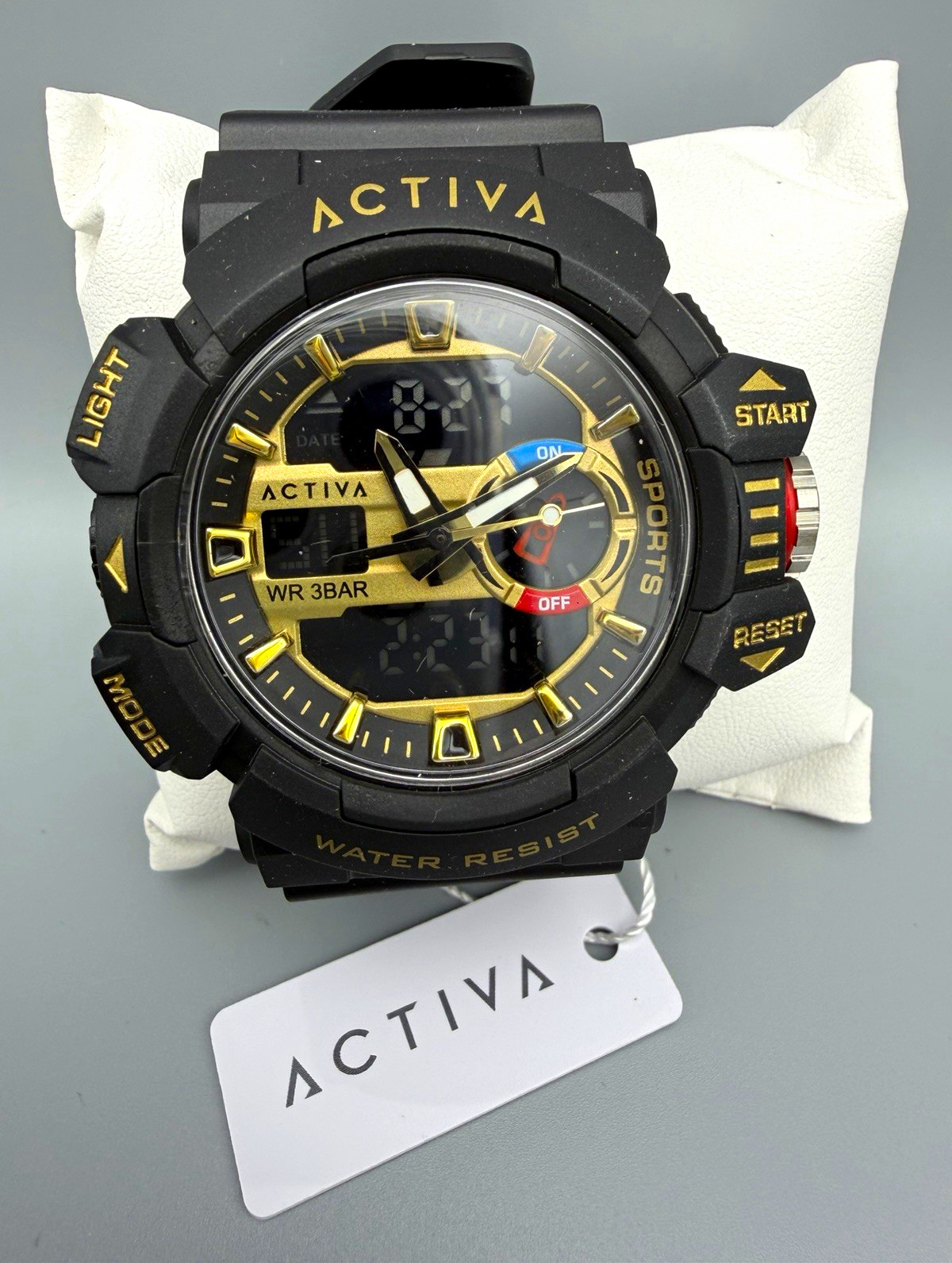 NEW Activa Vord X Invicta ACW8043-002 49mm Black Gold Sport Watch WORKING
