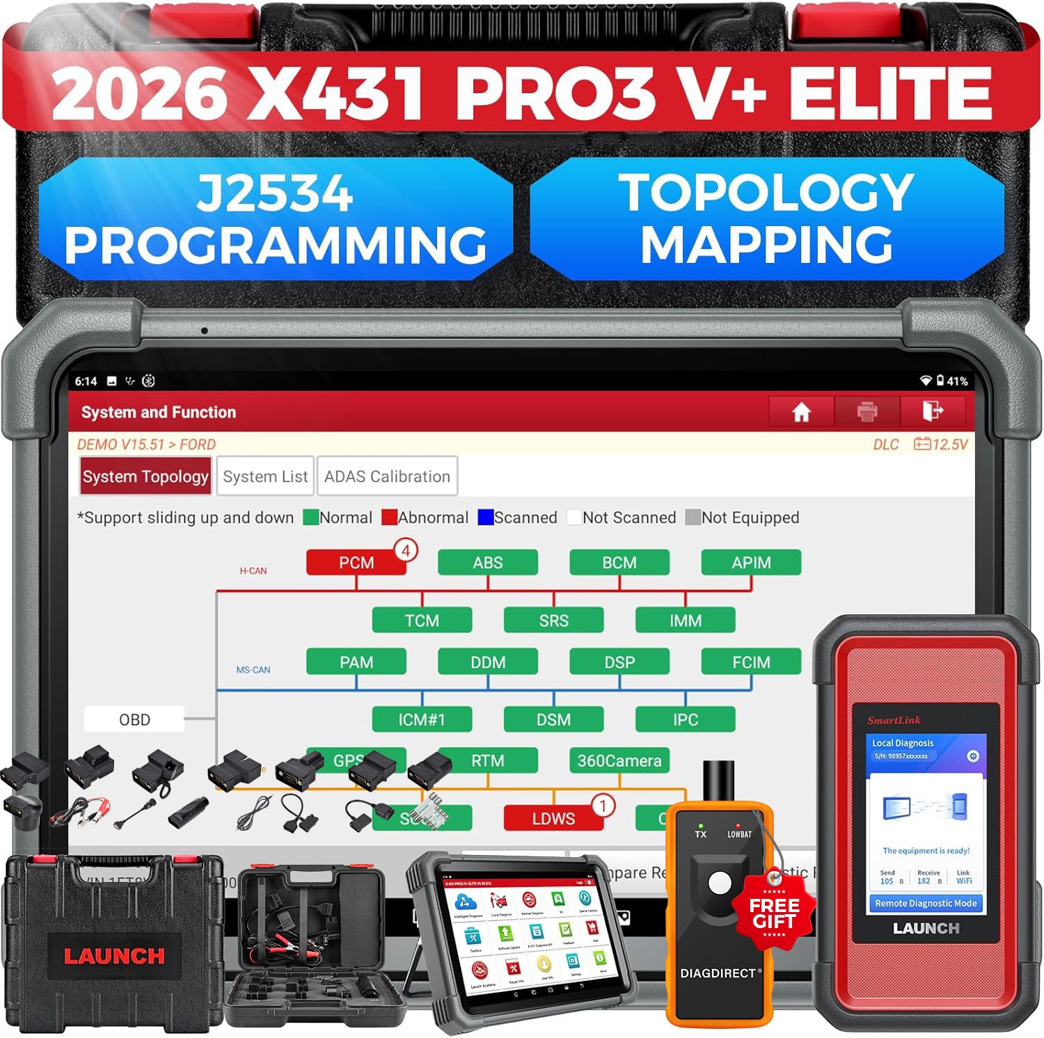 2026 X431 PRO3S V+ ELITE Pro 5 Diagnostic Tool J2534 Programming Coding