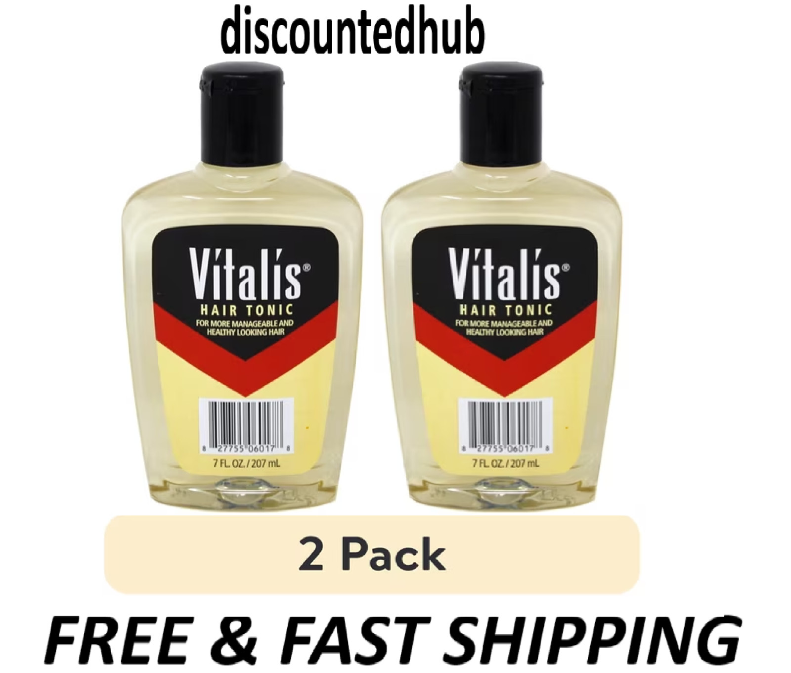 Vitalis Hair Tonic, for All Hair Types, 7 oz each- Pack of 2