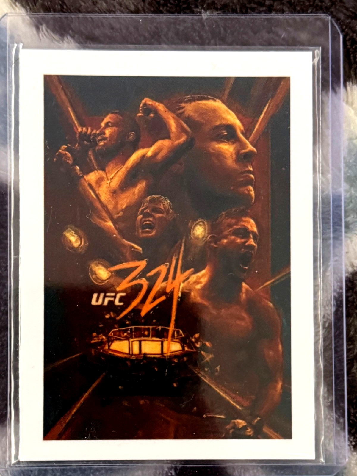 2026 Topps Now UFC 324 Gaethje vs. Pimblett ARTIST FIGHT POSTER SP #324SP