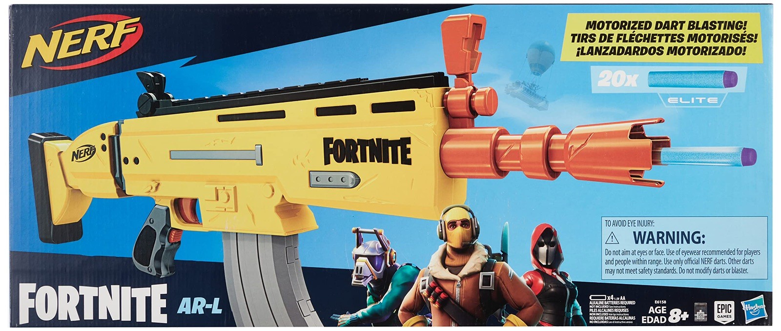 NEW Nerf Fortnite AR-L Motorized Dart Blaster New In Box (E6158) NEW Nerf Fortnite AR-L Motorized Dart Blaster New In Box (E6158)