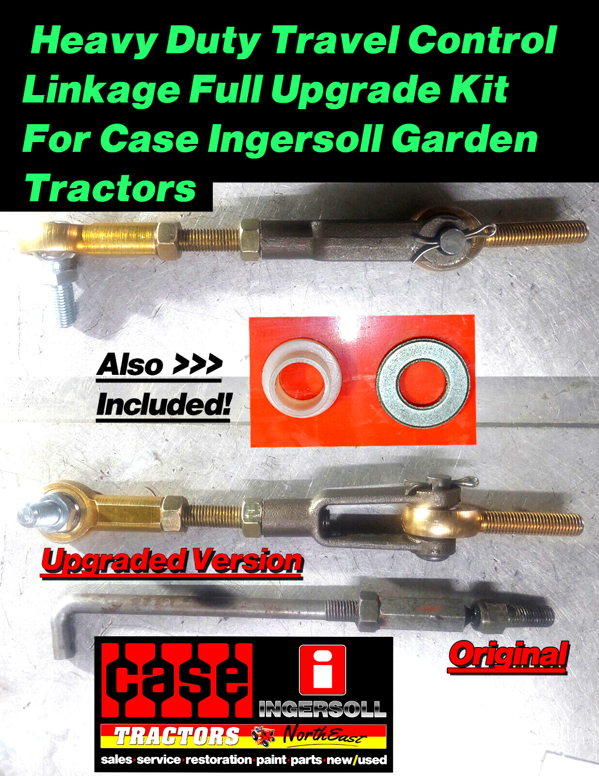 Case Ingersoll Travel Control Linkage Heavy Duty  Upgrade FULL Kit Tractor
