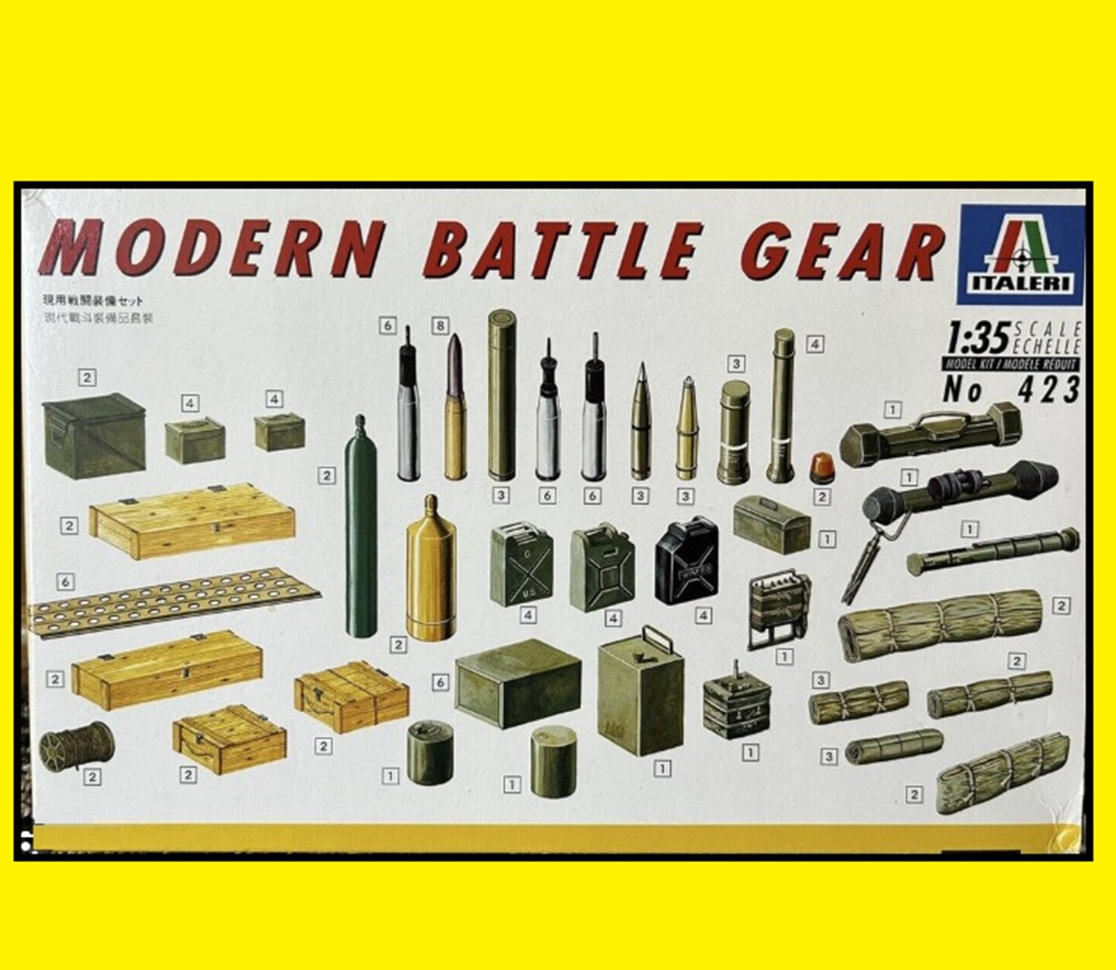 Italeri 1/35 Model Kit No.423: Modern Battle Gear