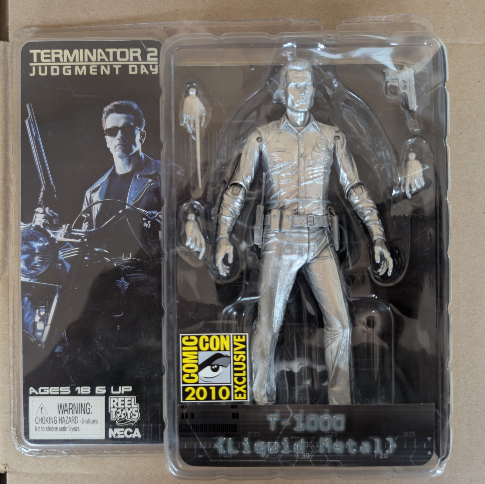 NECA Terminator 2 T-1000 Liquid Metal Action Figure Comic Con 2010 Exclusive