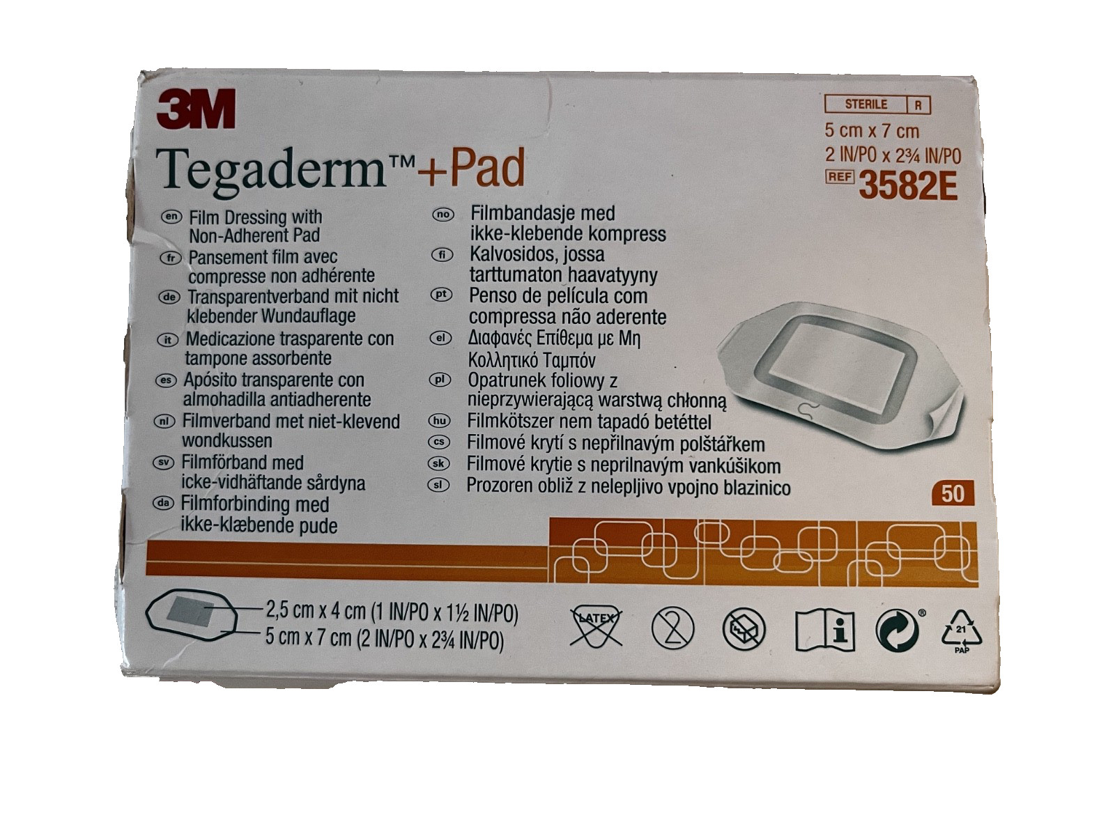 3M # 3582 (Box of 50) - Damaged box - expiry 07/2028 3M # 3582 (Box of 50) - Damaged box - expiry 07/2028