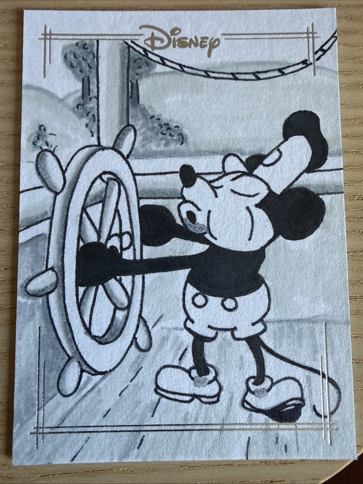Topps Chrome 2026 Steamboat Willie 1 of 1 Black/White Sketch Product Hit 🔥 🔥