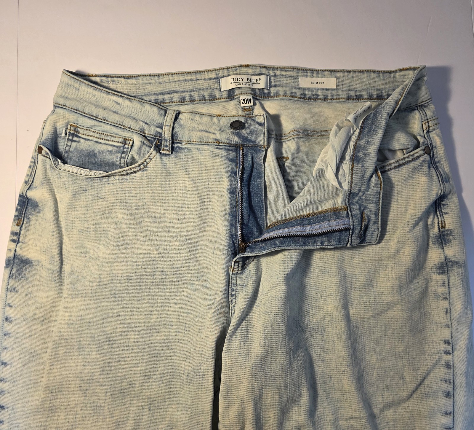 Judy Blue Womens Size 20W Light Wash Slim Fit Denim Jeans Pants Judy Blue Womens Size 20W Light Wash Slim Fit Denim Jeans Pants