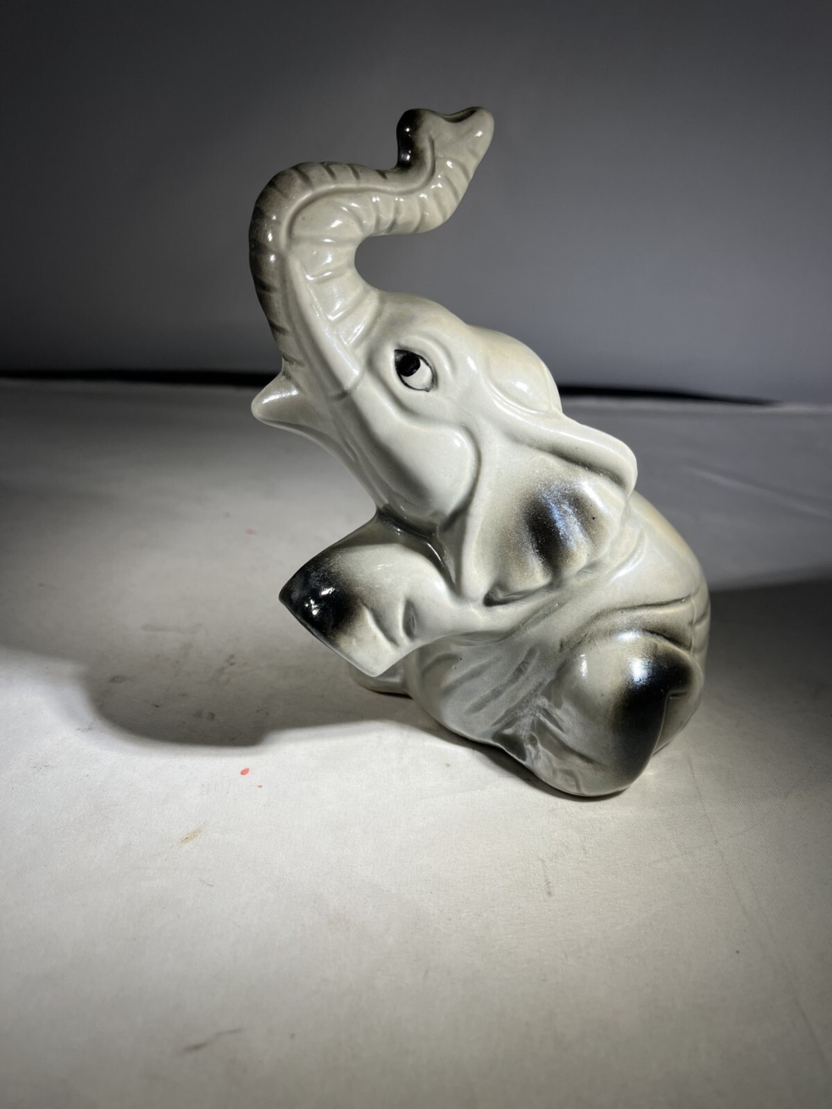 Vintage Brazilian Ceramic Elephant Figurine 6\ Vintage Brazilian Ceramic Elephant Figurine 6\