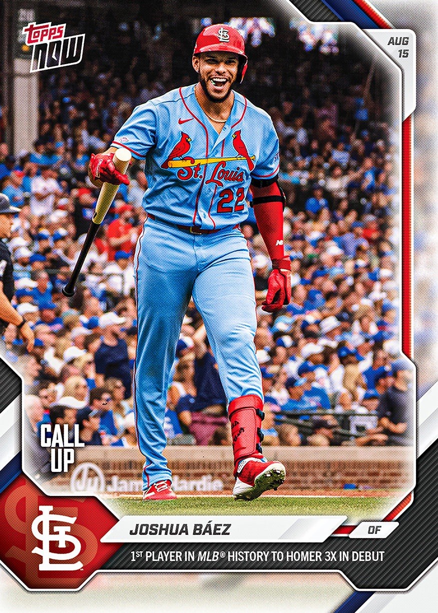 Joshua Baez 2026 MLB TOPPS NOW 555 First Ever to Hit 3 HR In MLB Debut QTY