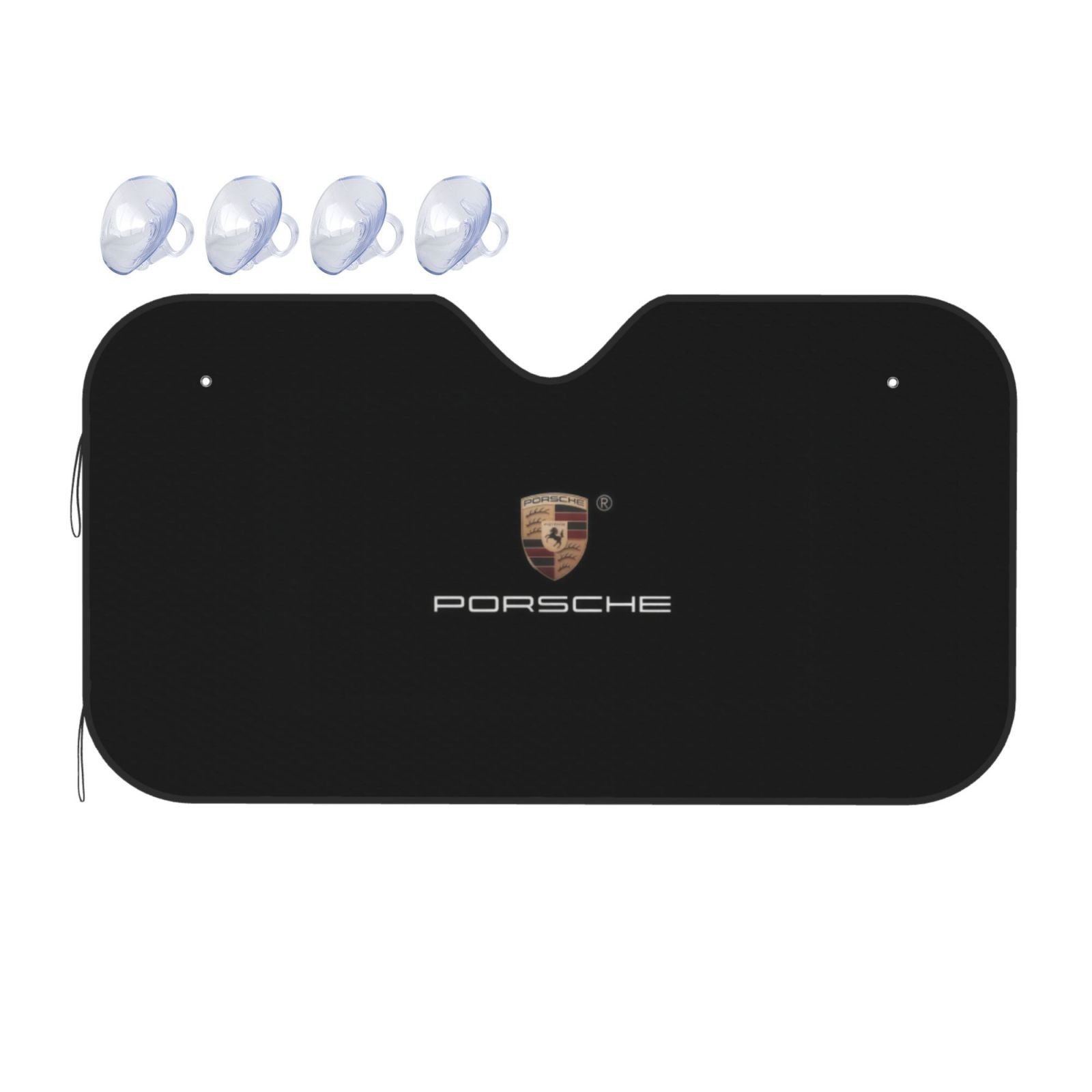 PORSCHE Car Size S Windshield Front Window Sun Shade Cover Visor UV Black