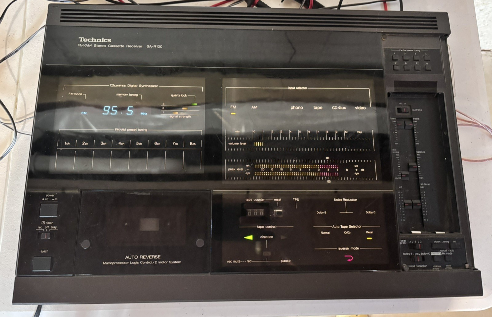 Technics SA-R100 FM/AM Stereo Casette Receiver RARE Unit
