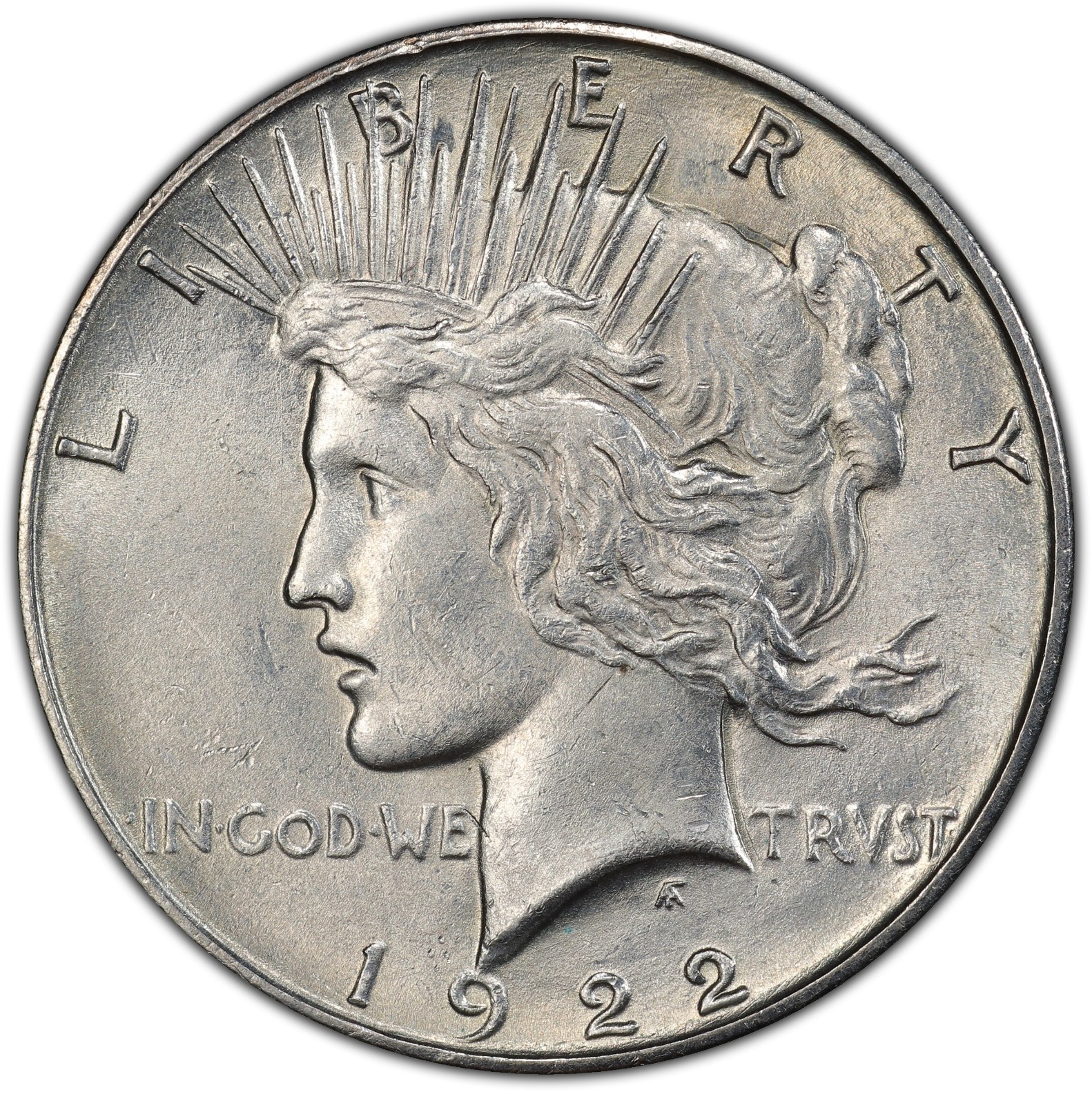 1922-S $1 Peace Silver Dollar Brilliant Uncirculated San Francisco US SilverCoin 1922-S $1 Peace Silver Dollar Brilliant Uncirculated San Francisco US SilverCoin