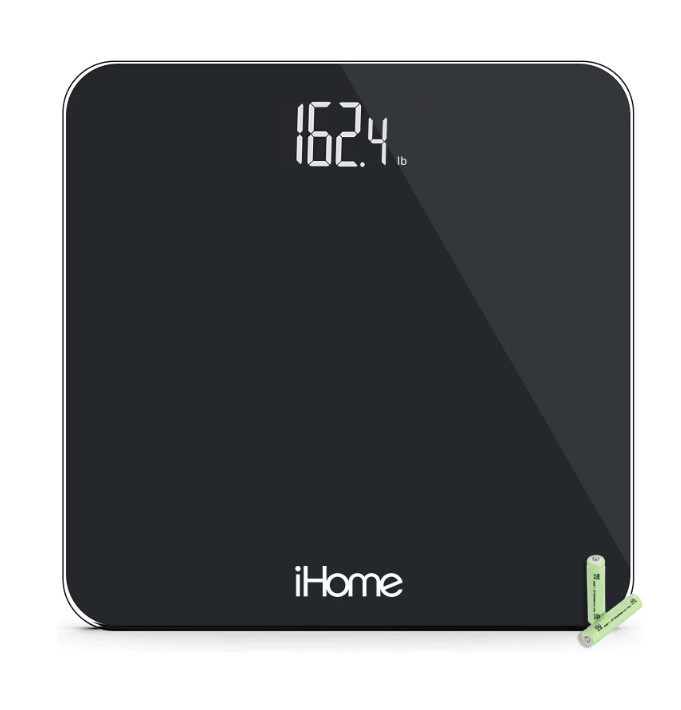 iHome Digital Battery Powered Bathroom Scale with Fit+ Personal Coach App, FSA a iHome Digital Battery Powered Bathroom Scale with Fit+ Personal Coach App, FSA a