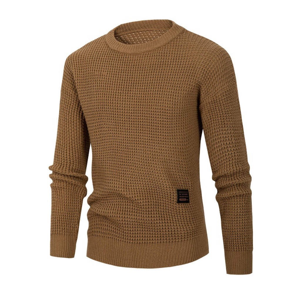 Amazon 2024 New Autumn and Winter Men\'s Crewneck Sweater Men\'s European and Amer