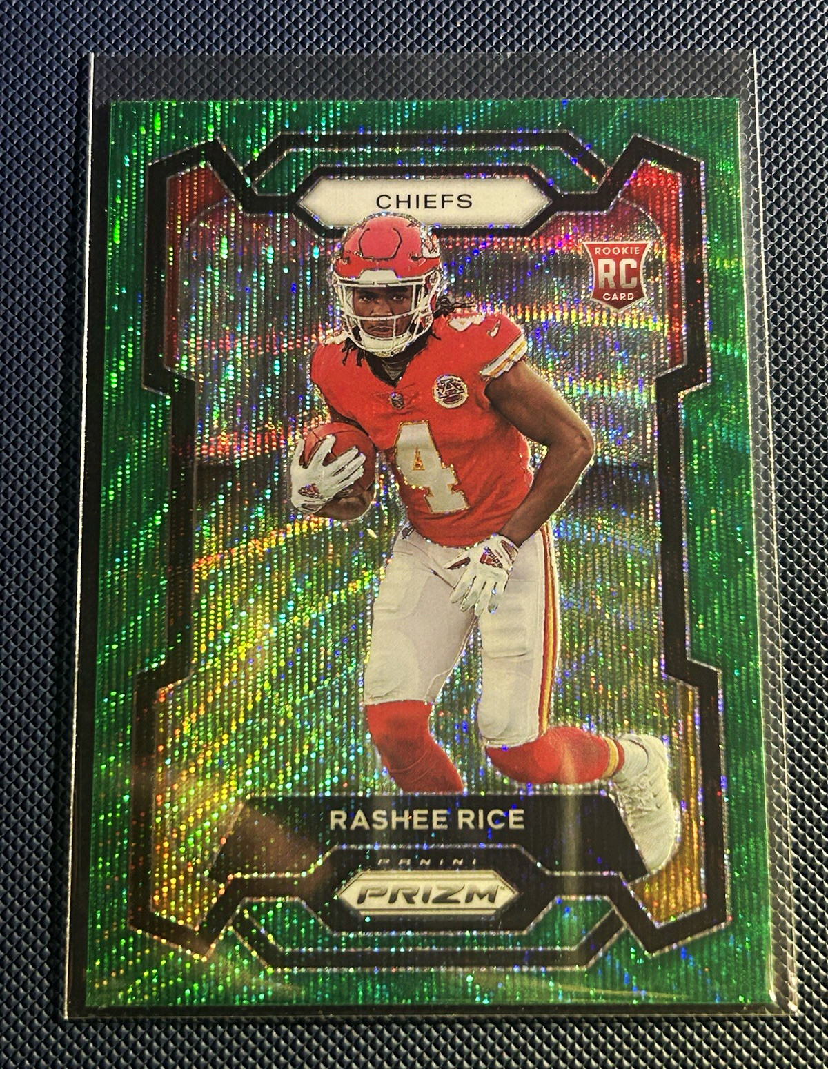 Panini 2023 Prizm Rashee Rice Green Wave Prizm Rookies #350 RC Chiefs Panini 2023 Prizm Rashee Rice Green Wave Prizm Rookies #350 RC Chiefs